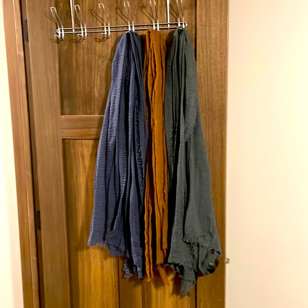 Selling in bundle. Three soft/light scarves.